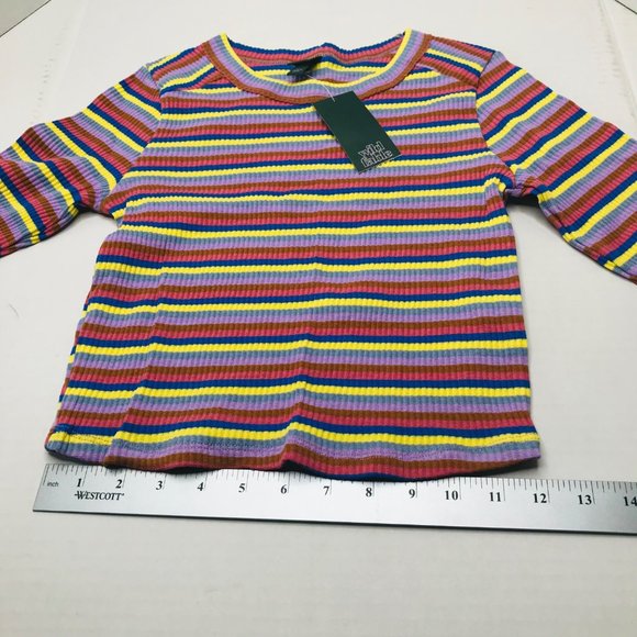 Lot of 2 Wild Fable Women's Size XS Long Sleeve Tee Shirts Peach Multicolor - Picture 10 of 16